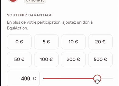 Crop: "Give more support" — additional donation and tax receipt