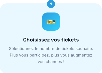 The "Choose your tickets" block of the purchase journey, with the number of tickets to select