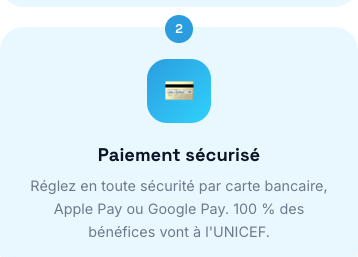 The "Secure payment" block of the purchase journey, with payment by card, Apple Pay or Google Pay